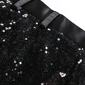 cheap Bottoms-Retro Vintage Disco 1980s Shorts Disco Sequins Fancy Dress Men's Halloween Carnival Performance Bar Adults' Shorts Summer