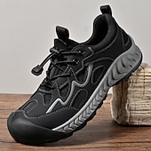 cheap Casual Sneakers-Men's Beige Outdoor Sneakers with Cutout Design and Lightweight Cushion Sole, Breathable Lace-Up Walking Shoes for Men, Ideal for Travel, Hiking, Outdoor Leisure and Everyday Casual Wear