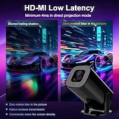 preiswerte Projektoren-Intelligenter Projektor mit Android 14, WLAN 6, Bluetooth 5.2, 180° drehbarem Gehäuse, 8K-Auflösung, 300 ANSI Lumen, ideal für Heimkino und Outdoor-Aktivitäten, kompatibel mit TV-Sticks, iOS und
