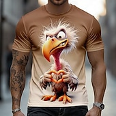  Ανδρικά Ζώο Αστείος Μπλουζάκι Κοντομάνικο Κοντομάνικη μπλούζα 3D εκτύπωση Στρογγυλή Ψηλή Λαιμόκοψη Πουκάμισο Εξωγκωμένος Υψηλής Ποιότητας Πάρτι Αργίες Θαλασσί Βυσσινί Χακί Καλοκαίρι Άνοιξη Ρούχα Τ M