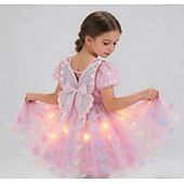 baratos Fantasias para meninas-Princesa Animal Vestidos Traje Cosplay Roupa Filme Estilo bonito Tutus Led acende for Para Meninas Crianças Baile de Máscaras Diário Festa Comic Con