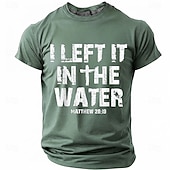  Per uomo 圣经 Fede Maglietta Manica Corta maglietta Stampa 3D Girocollo Camicia Moda Designer Semplice Casuale Quotidiano Feste Rosso Verde scuro Estate Primavera Abbigliamento S M L XL XXL XXXL