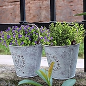 رخيصةأون نباتات صناعية وخضرة-٨ حزم من نباتات البقس الاصطناعية، نباتات ربيعية صناعية خارجية، شجيرات صناعية مقاومة للأشعة فوق البنفسجية، سيقان خضراء خارجية، أزهار خارجية تبدو حقيقية، أوكالبتوس صناعي