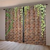 halpa Pimennysverho-2 kpl kasvi- ja kukkataideverhoja, polyesteri-ikkunaverhot tankotaskulla, vihreät kasvitieteelliset kuvioverhot olohuoneeseen, makuuhuoneeseen, keittiöön, asuntolan sisustukseen, kodin sisustukseen
