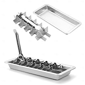 economico Accessori ghiaccio-Vassoio per cubetti di ghiaccio in acciaio inox a 18 scomparti con maniglia per un facile rilascio, vassoio per il ghiaccio rimovibile per la preparazione di cubetti di ghiaccio e alimenti surgelati,