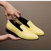 cheap Loafers-Men's Purple Patent Loafers Slip-On Dress Shoes Glossy Statement Footwear for Stylish Men, Weddings, Parties, Banquets, Prom and Evening Events