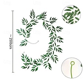 ieftine Plante artificiale și verdeață-2/4 buc ghirlandă artificială din frunze de salcie verde, plante suspendate din plastic lungi de 2 m cu frunze detașabile, decor realist din iederă artificială pentru nuntă, logodnă, petrecere, casă,