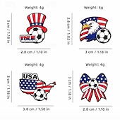 olcso Az Egyesült Államok 250. évfordulója-2026-os amerikai foci világbajnokság, fém zománc kitűző – hazafias amerikai foci jelvény, szurkolói gyűjtői ajándék kiegészítő
