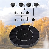 abordables Éclairage subaquatique-Pompe solaire pour fontaine, abreuvoir à oiseaux, jardin, bassin &amp;Décoration extérieure, lumières LED colorées, panneau en verre amélioré, petite fontaine à eau pour aquarium &amp; piscine