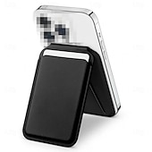 abordables Rangement et organisation-Portefeuille magnétique robuste en cuir avec étui de rangement et support intégré, porte-cartes sécurisé, pochette de rangement pour cartes bancaires et d'identité, accessoires pour porte-cartes en