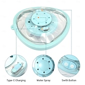 Недорогие Подводное освещение-Перезаряжаемый фонтан для бассейна с подсветкой, плавающий фонтан для надземного бассейна, насос для фонтана с якорем, модернизированный плавающий насос для фонтана в бассейне или пруду.