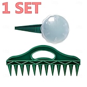 economico Giardinaggio-Set di attrezzi per seminatrice manuale da giardino, semina rapida a 12 fori, spargisemi per giardinaggio, distanziatore portatile per semi, perforatore per il terreno per piantare semi e allentare il