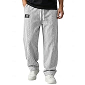  Ανδρικά Παντελόνια Casual παντελόνι Φαρδύ παντελόνι Παντελόνια με υφή Ζακάρ Κορδόνι Ισιο πόδι Σκέτο Άνεση Πλήρες μήκος Causal Καθημερινά ΕΞΩΤΕΡΙΚΟΥ ΧΩΡΟΥ Διακοπές Μοντέρνα Θαλασσί Μαύρο Μικροελαστικό