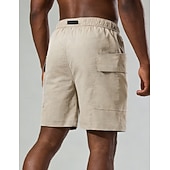 abordables Bermudas estilo casual-Hombre Pantalón Corto Cargo Pantalón corto Pantalones cortos casuales Pantalón corto deportivo Bolsillo Cintura elástica Puro Plano Comodidad Secado rápido Longitud de la rodilla Exterior Gimnasia