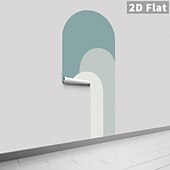 abordables Wall Stickers-Peelable Wallpaper, Blue-Gray Geometric Pattern, Bohemian Self-Adhesive Wallpaper, Removable, Suitable for Tenant Use, Suitable for Bedroom, Bathroom, Cabinet, Vinyl Wallpaper Roll