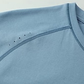 billige Casual T-skjorter for menn-Herre T skjorte Kortermet skjorte T-skjorte Kortermet Crew-hals Sommer Vår Helfarge Gatemote Stilfull Fritid Fort Tørring Tynn Daglig utendørs Feriereise Lysegrå Topp T-skjorte for menn