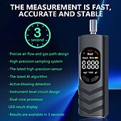 abordables Alarmas de coche-Alcoholímetro profesional, sensor electroquímico de celda de combustible de alta precisión, detector de alcohol digital portátil, recargable por USB tipo C para uso personal. &amp;uso doméstico