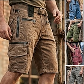 abordables Exterior-Hombre Pantalones tipo cargo Pantalón Corto Cargo Pantalón corto Pantalones cortos casuales Multi bolsillo Bolsillo con solapa Plano Comodidad Transpirable Medio corto Casual Exterior Vacaciones