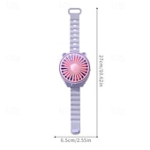 levne Stolní ventilátory-Přenosný náramkový ventilátor pro děti, nositelný osobní ventilátor s hodinkami pro dívky a chlapce, USB dobíjecí mini ventilátor s nastavitelným úhlem, malý hands-free ventilátor do školy, na cesty,
