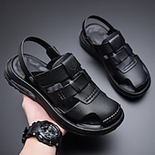 cheap Vacation Sandals-Men's Brown Sport Sandals Adjustable Open-Toe Comfort Walking Shoes Lightweight Summer Footwear for Travel, Outdoor Leisure, Beach Vacation and Everyday Wear