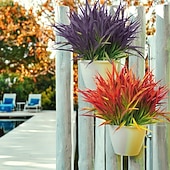 cheap Artificial Flower-10Pcs UV-Resistant Artificial Agave Plants, Vibrant Multi-Color Tall Fake Grass for Indoor/Outdoor Home Decor, All-Season Durable Plastic Greenery, Suitable for Garden, Office, Patio, Hanging Planter