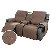 voordelige Fauteuilhoes-100% waterdichte hoes voor relaxbank, tweezitsbank, morsbestendig met middenconsole, antislip, gewatteerde bankbeschermer, bankhoes voor 2-zits relaxbank, meubelhoes voor thuis