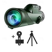 cheap Rangefinders &amp; Telescopes-12x50 High Power Monocular Telescope with Smartphone Adapter and Tripod, BAK4 Prism FMC Lens Waterproof Monocular for Adults, Bird Watching Hunting Camping Wildlife Hiking Traveling