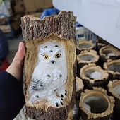 cheap Pathway Lights &amp; Lanterns-Outdoor Solar Waterproof Resin Animal Tree Stump Hanging Lanterns – Owl, Fox, Squirrel, Tree Hole, Santa Claus Decorative LED Lights for Garden, Yard, Lawn, Pathway, Patio – Ambient Landscape Lighting