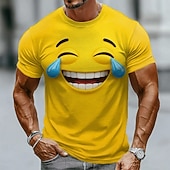 economico Magliette 3D-Per uomo Emote divertenti Maglietta Manica Corta maglietta Stampa 3D Girocollo Camicia Moda Esagerato Casuale Quotidiano Streetwear Blu Giallo Rosso Estate Primavera Abbigliamento S M L XL 2XL 3XL