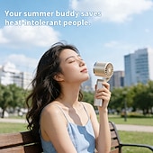 cheap Handheld Fans-Handheld Fan, Portable Mini Cooling Fan with 3S Rapid Cooling Technology, Ice-Cold Personal Fan USB Rechargeable, Foldable Small Fan for Hot Summer, Travel, Commuting, Outdoor Activities