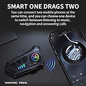 economico Accessori per motociclette e quad-Auricolare Bluetooth per casco da moto Y10, sistema di comunicazione wireless per casco con luce RGB, altoparlanti con cancellazione del rumore per la musica &amp;chiamate in vivavoce, impermeabile per