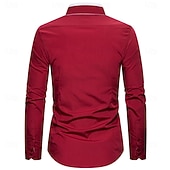 お買い得  メンズボタンダウンシャツ-男性用 シャツ ドレスシャツ ボタンダウンシャツ 純色 アウトドア ビジネス ブルー ブラック ホワイト ピンク 長袖 折襟 夏 春 衣類 ボタン