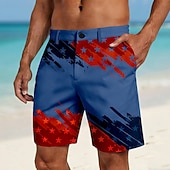  Per uomo 4 luglio, 250° anniversario degli Stati Uniti Bandiera Americana Bermuda Pantaloncini casual Pantaloncini da golf Misura del girovita medio Patriotico All'aperto Ferie Pantaloncini a vita