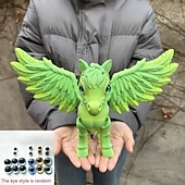 preiswerte Statuen-Große, 3D-gedruckte, bewegliche Pegasus-Figur, realistisches geflügeltes Pferdemodell, Sammlerstück einer Fantasiegestalt, Schreibtischdekoration für Zuhause oder Büro, Geschenkidee, Skulptur eines