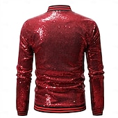 economico Cime-Disco Anni '80 Metallico Lucido Cappotto Mascherata Disco Paillettes Costume Per uomo Mascherata Festa / Sera Parata dell'Orgoglio Mese dell'orgoglio Adulti Cappotto