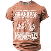 رخيصةأون هوايات تي شيرت-بعض الأجداد يأخذون قيلولة، والأجداد الحقيقيون يركبون الدراجات النارية. تي شيرت رجالي برسومات فكاهية، بأكمام قصيرة ورقبة دائرية، مناسب للارتداء اليومي، متوفر بمقاسات S، M، L، XL، XXL، XXXL.