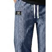  Ανδρικά Παντελόνια Casual παντελόνι Φαρδύ παντελόνι Παντελόνια με υφή Ζακάρ Κορδόνι Ισιο πόδι Σκέτο Άνεση Πλήρες μήκος Causal Καθημερινά ΕΞΩΤΕΡΙΚΟΥ ΧΩΡΟΥ Διακοπές Μοντέρνα Θαλασσί Μαύρο Μικροελαστικό