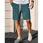 economico Pantaloncini casual-Per uomo Shorts Shorts da Spiaggia Pantaloncini casual Pantaloncini di velluto a coste Tasca Elastico in vita Semplice Comodità Traspirante Lunghezza al ginocchio All'aperto Spiaggia Vacanza Vacanza
