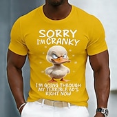  scusa, sono di cattivo umore, sto attraversando i miei terribili 60 anni. Divertente anatra arrabbiata, regalo per il 60° compleanno dell'uomo, maglietta grafica sarcastica da vecchio brontolone,