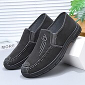 tanie Buty casual slip-on-Męskie granatowe, wsuwane, casualowe mokasyny, miękkie i wygodne, lekkie obuwie do noszenia na co dzień, w podróży, za kierownicą, do biura i na luźny, elegancki, codzienny styl