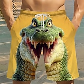  Per uomo Coccodrillo Divertente animali dei cartoni animati Costumi da bagno Costumi da bagno Pantaloncini da bagno Pantaloncini da Surf Misura del girovita medio Hawaiano Vacanza al Mare Tasche