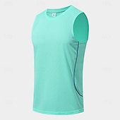 お買い得  ジム用タンクトップ-男性用 タンクトップ ベスト アンダーシャツ ノースリーブシャツ ノースリーブ クルーネック 夏 春 平織り ファッション スポーティー クラシック 速乾性 スリム アウトドア ジム用 スポーツ ブラック ホワイト ピンク メンズトップTシャツ