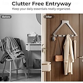 رخيصةأون خطاف-خطافان للتعليق فوق الباب، خطافات لتعليق المناشف، رفوف مناشف للحمام مع 6 خطافات للمعاطف، مستلزمات أساسية لحمام السكن الجامعي