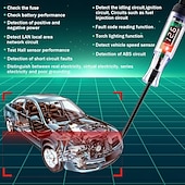 preiswerte Handwerkzeuge-Kfz-Prüflampe mit digitaler LED-Spannungsanzeige (5–110 V), Kfz-Schaltungsprüfer mit Voltmeter &amp;Zweifarbiger Polaritätsindikator, elektrischer Prüfstift mit langer Sonde zum Prüfen von Sicherungen in