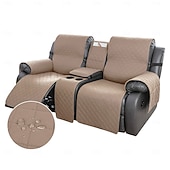 voordelige Fauteuilhoes-100% waterdichte hoes voor relaxbank, tweezitsbank, morsbestendig met middenconsole, antislip, gewatteerde bankbeschermer, bankhoes voor 2-zits relaxbank, meubelhoes voor thuis