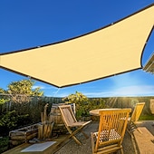 billiga Utomhusrekreation-högdensitets andningsbart solskyddsnät - beige, finns i flera storlekar, lämplig för uteplatser, picknickar, carportar och trädgårdsskuggning / färgat andningsbart solskyddsnät för balkonger
