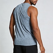 abordables Débardeurs-Homme Débardeur Gilet Sous-Vêtements T-shirt sans manches Sans manches Col ras du cou Été Printemps Uni Mode Léger Classique Séchage Rapide Salle de sport Rue Sports Bleu Blanche bleu marine T-shirt