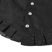 billige Topper-Retro / vintage Kostymer i middelalderstil Renessanse سترة Ermeløs Prins Adelsmann Jacquardvevnad Høy krage Kostyme Herre Royal Maskerade Renessansemesse LARP Voksne Vest