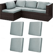 رخيصةأون غطاء وسائد الفناء-4 أغطية وسائد قابلة للتمدد للفناء، بديل لأغطية الأرائك الخارجية، أريكة خارجية &amp;أغطية للأرائك، وأغطية للوسائد لأثاث الفناء، وواقيات أثاث قابلة للغسل وإعادة الاستخدام