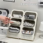 preiswerte Aufbewahrung &amp; Organisation-2 Schreibtisch-Aufbewahrungsboxen, Stiftehalter mit großem Fassungsvermögen, schräge Stiftebehälter für Schülerschreibtische, Organizer für Bürobedarf und Marker, Schreibtisch-Aufbewahrungsregale